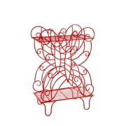 Outdoor Potting Table / Storage Display, Red Butterfly