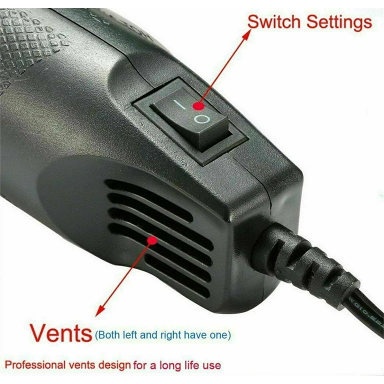 ALING Mini Heat Gun, 300W Handheld Hot Air Gun Tool,Portable 110V Electric Heat  Temperature Gun For Craft Embossing, Shrink Wrapping,Stripping  Paint,Clay,Rubber Stamp 