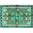 thumbnail image 1 of Ahgly Company Indoor Rectangle Persian Turquoise Blue Traditional Area Rugs, 6' x 9', 1 of 4