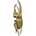 thumbnail image 3 of Ebros Large Gold Leaf Resin Hercules Beetle Wall Sculpture Table Decor Figurine, 3 of 8