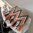thumbnail image 4 of Bolso de paja de playa, bolso grande para mujer, bolso de verano hecho a mano, bolso de playa, 4 of 6