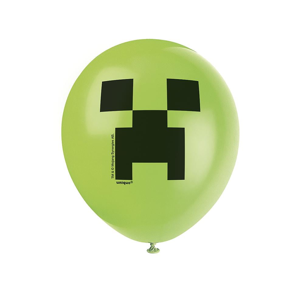 LOONBALLOON Pixel Game Theme Balloons, 12″ Pixel (8 PK)