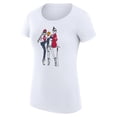 thumbnail image 2 of Women's G-III 4Her by Carl Banks White Washington Nationals Super-Slim Fit Lightweight Baseball Girls T-Shirt, 2 of 3