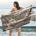 thumbnail image 6 of Coolnut Coffee Pattern Diveblues Beach Towel Microfiber - Oversized Travel Towels - Lightweight Compact Beach Accessories - for Swimming, Camping, Holiday, Quick Dry Washcloth Gift, 6 of 7