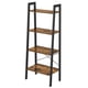 thumbnail image 1 of VASAGLE Estantería de Escalera, Estantería de 4 Niveles, para Salón, Dormitorio, Cocina, Oficina en Casa, Estilo Industrial, Marco de Acero, Marrón Rústico y Negro, 1 of 8