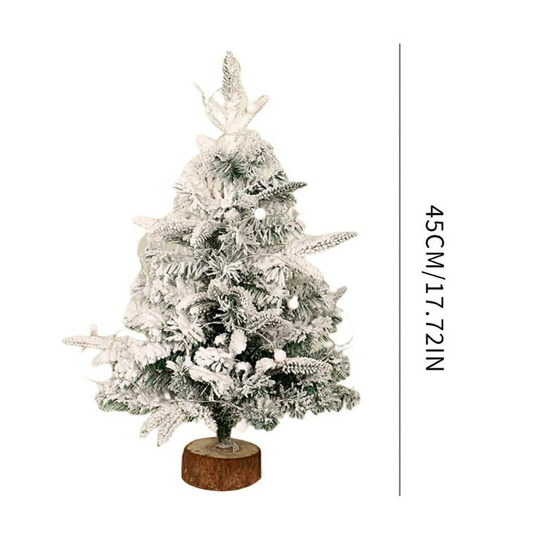 18 Mini Tabletop Artificial Easter Christmas Tree Year Round Iridescent  White