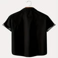 thumbnail image 2 of Men‘s Retro Bowling Shirts 50s Rockabilly Style Button Down Shirts Cuban Style Camp Shirt, 2 of 4
