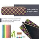 thumbnail image 5 of Disketp Mardi Gras Plaid Estuche de Lápices de Cuero con Cierre, Estuche Compacto para Papelería, Bolígrafos y Accesorios Pequeños, 5 of 7