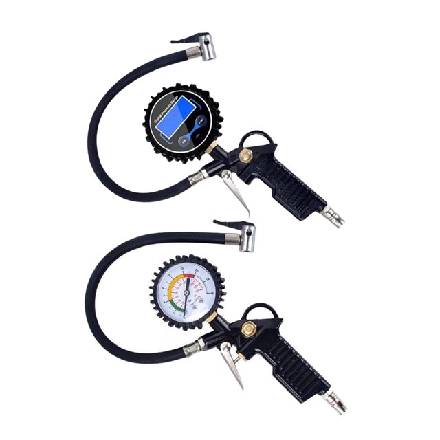 Tire Pressure Tester,tire pressure tester measurement tool handheld ,car tire pressure gauge oil-immersed pointer,deflation inflation tire pressure monitor Pointer And A Digital display Soledad none