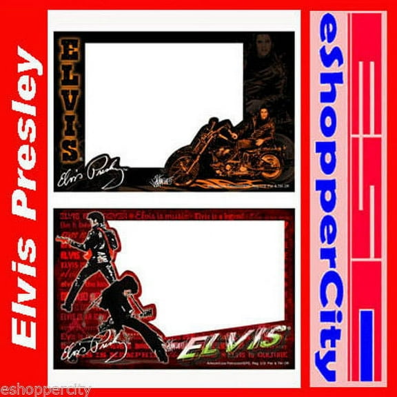 Elvis Presley Glass Picture Frame Set of 2 , 4x6 Photo Gift Memorial Biker rock star
