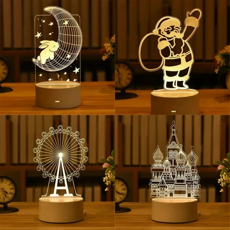 

DUFDIEJ Heart Love Acrylic 3D Night Light USB DIY Bedroom Night Lamp Valentine‘s Day Decor Christmas Wedding Cute Gifts 2023