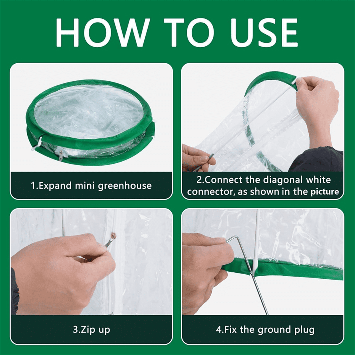 2Pcs PVC Mini Greenhouse, 23.6 X 11.8inch Transparent Flower Plant Mini Greenhouse Cover, Portable Plant Protector