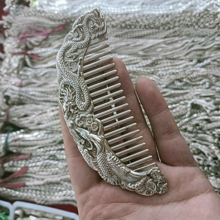 Chinese Dragon Phoenix Comb Statue Handmade Collectible Home Decor‌