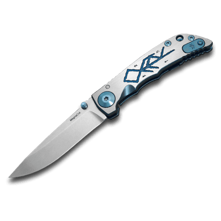 SPARTAN BLADES Harsey Folder 3.25 Frame Lock Trail Walker Titanium & CPM MagnaCut Stainless Pocket Knife