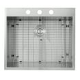 thumbnail image 6 of ZR2522-16 - 25 Inch Pro Series Small Rectangle Single Bowl Self Rimming Zero Radius Stainless Steel Drop In Kitchen Sink (3 Hole), 16 Gauge, 6 of 10