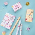 thumbnail image 5 of Ahot Ice Cream Wrapping Paper Rolls - 3 Short Rolls Birthday Wrapping Paper Rolls Pink Ice Cream Gift Wrap Paper Kids Wrapping Paper Rolls Summer Wrapping Paper with Cut Lines 17 in x 10 ft, 5 of 14