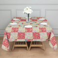 thumbnail image 3 of Pioneer Flower Floral Print Pattern Square Tablecloth, Waterproof Wipeable Spillproof Washable Table Cover for Home Kitchen Party Decor, 42"x42", 3 of 6