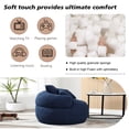 thumbnail image 4 of MOONMISS Navy Round Accent Chair with Tufted Seat, 4 of 6