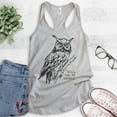 thumbnail image 2 of Well Owl Be Damned Tank Top, Ladies Racerback Tank Top, Owl Tank, Funny Animal Tank, Silver Gray, Large, 2 of 3