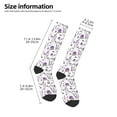 thumbnail image 4 of Fotbe Lavender Flowers print Women's Men's Novelty Crew Socks Cotton Socks Knee High Socks for Walking,Running,Nurses,Pregnancy, 4 of 8