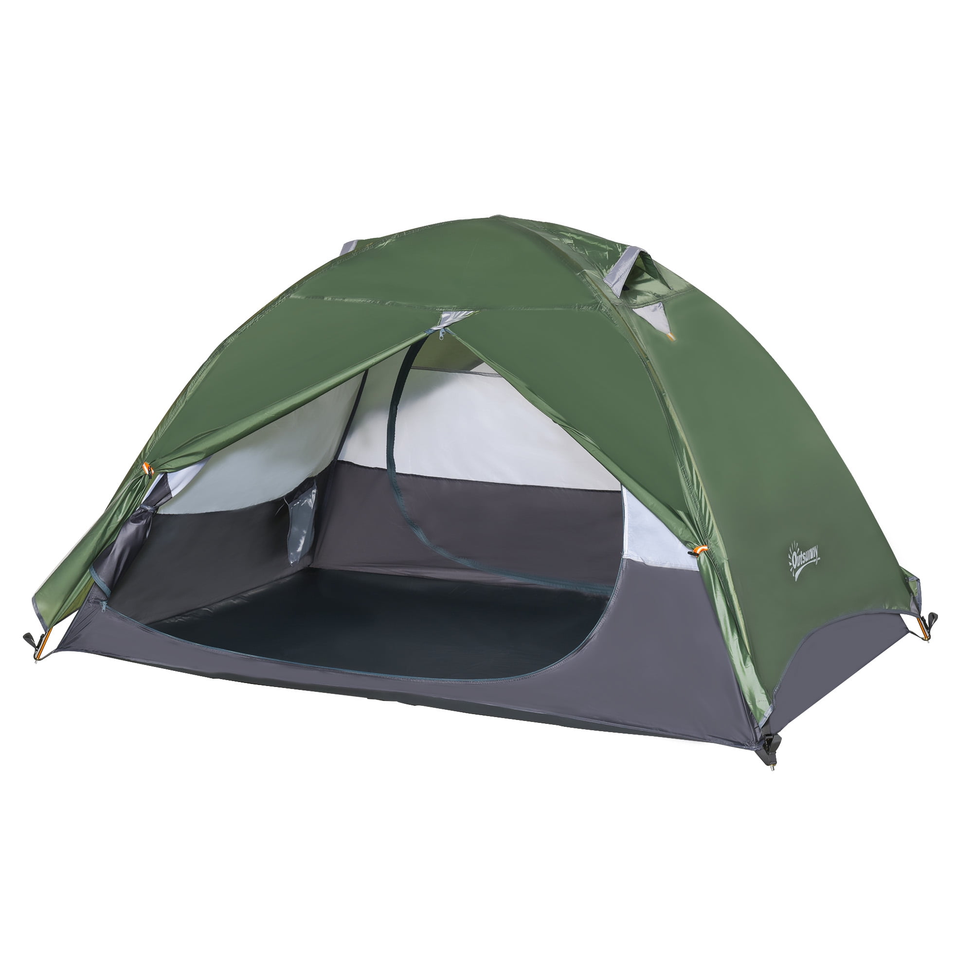 Magnetisch Koningin Contour Outsunny 2 Person Camp Backpacking Tent w/ Water-Fighting Polyester Rainfly  - Walmart.com