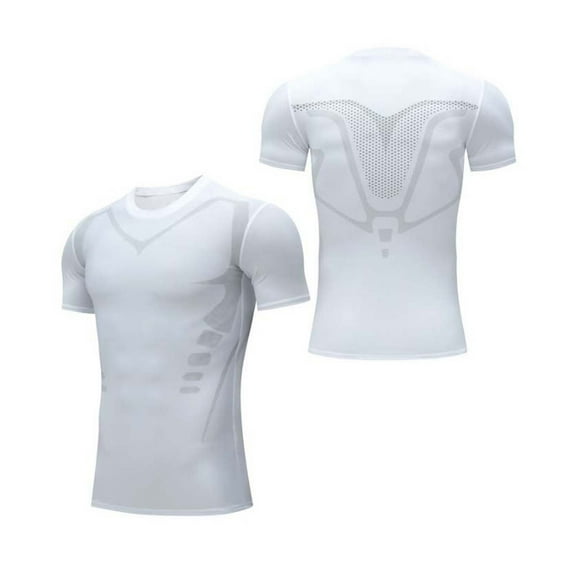 Ceisia Men's Compression Short Sleeve T-Shirt Athletic Fit Gym Workout Top Muscle Fit Quick Dry Moisture Wicking Training Performance Base Layer Gifts for Father