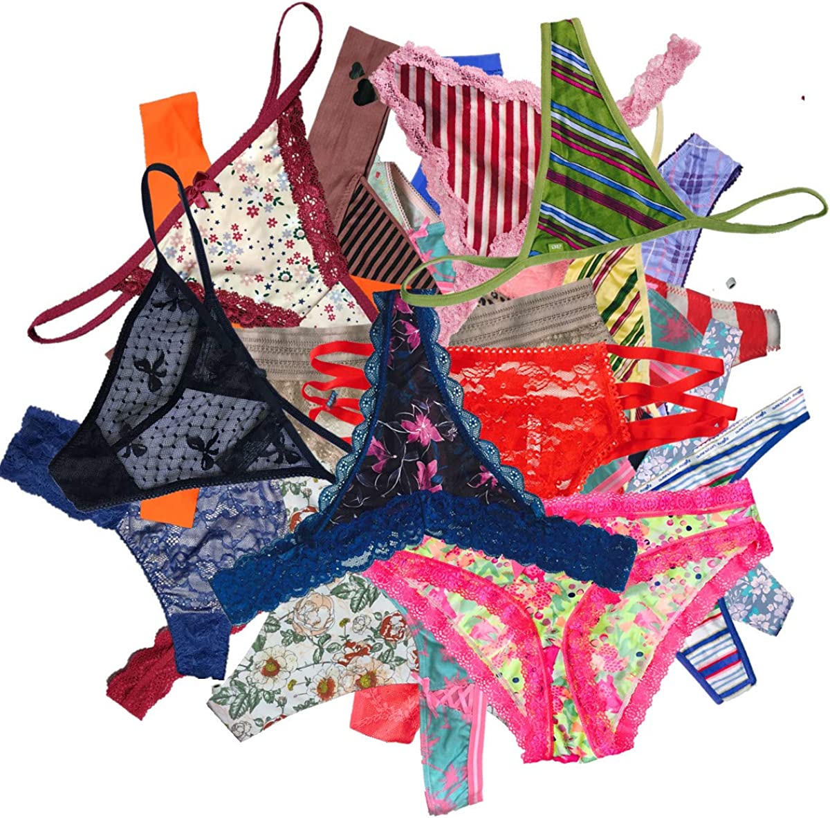 Variety Panties Thong Pack for Women Underwear Bikini Hipster GString