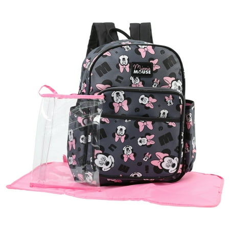 Minnie Mouse Toss Head Print Backpack Diaper Bag