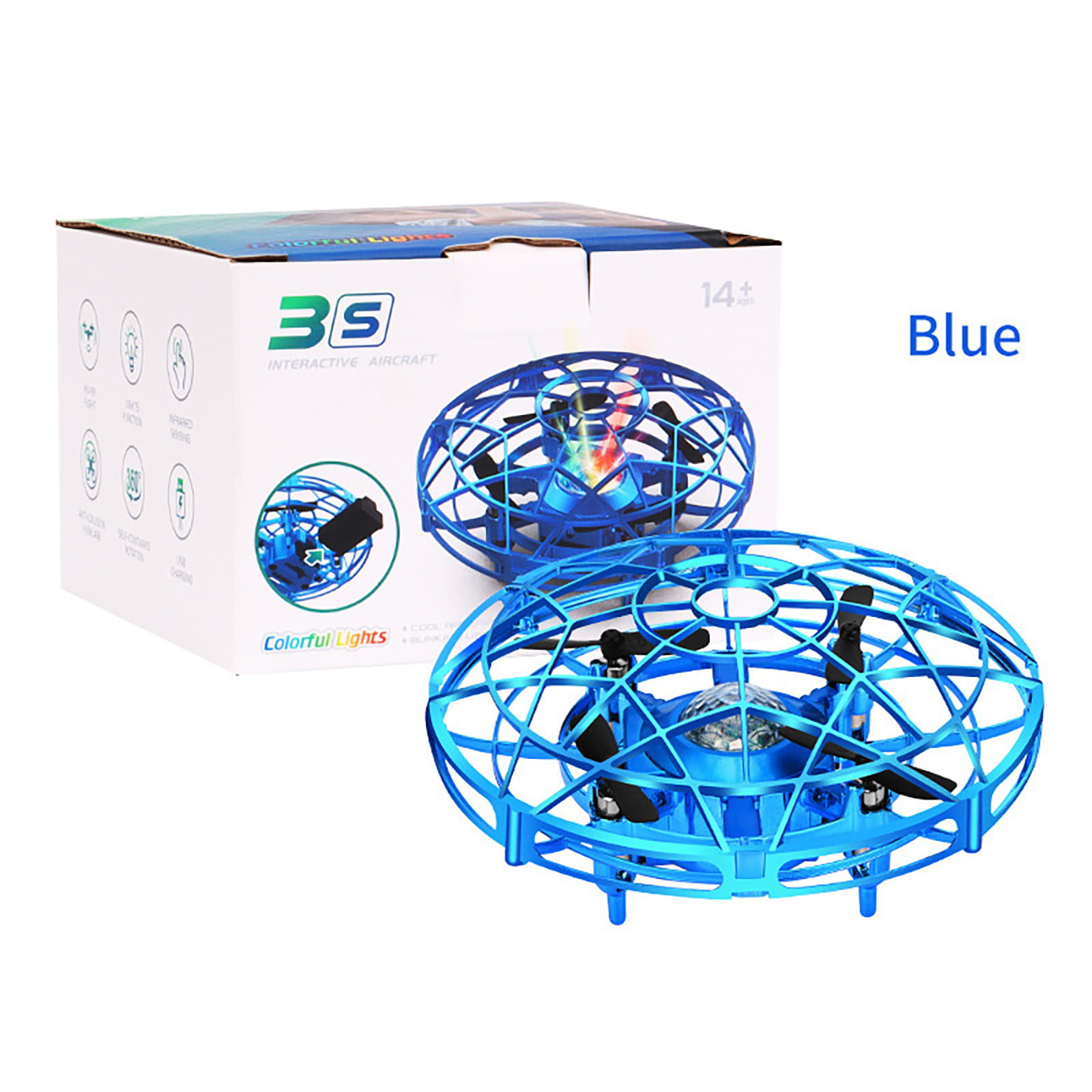 360° Mini Drone Smart UFO Aircraft for Kids Flying Toys RC Hand Control Gift UK 