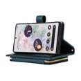 thumbnail image 2 of Crossbody Wallet Case for Google Pixel 8 Pro Chain Lanyard & Wrist Hand Strap Case with Card Slots Zipper Pocket Kickstand, Premium PU Leather Magnetic Clasp Shockproof Flip Cover, Darkgreen, 2 of 7