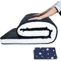 Lilypelle Japanese Floor Futon Mattress with Removable Cover - Twin Size 4" Thick Foldable Floor Bed Mattress Memory Foam Sleeping Mat Suitable for Guest, Nap, RV