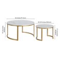 thumbnail image 2 of Henn&Hart Table Basse 36" Laiton/marbre Faux Métal/marbre Faux, 2 of 10