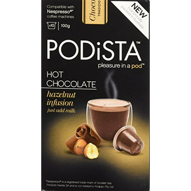 Hot Capsules Hot Cocoa Pods - Hazelnut Infusion - 10 Pod Package - Walmart.com