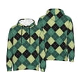 thumbnail image 6 of Bingfone Green Squares Men's Drawstring Hoodie Long Sleeve Pocket Sweatshirts-XX-Large, 6 of 6