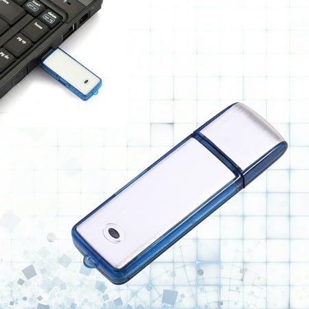 8GB SPY Digital Voice Wav format Recorder Pen No Flash Light Recording,Great for Record of Work and Daily Life(Silver Blue)