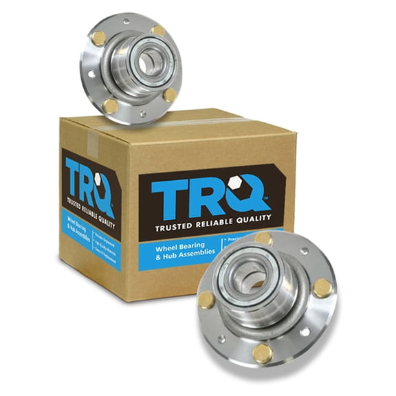 TRQ Rear Wheel Hub & Bearing 4 Lug Pair for 00-04 Volvo V40 S40 BHA53592