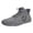 Grey, variant on Men's Ankle B𝗈𝗈𝑡𝑠 Lightweight Chukka Booties Non-S𝗅ip High Top Sneakers Fashion Outdoor Walking Shoes with Elastic La𝖼e Up for Hiking, Work, Driving, Spring And Autumn Wear
