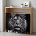 thumbnail image 6 of Lion Cabinet Curtains for Kitchen 35"W x 35"L, Modern Minimalist Black White Powerful Wild Animal Lion Head Laundry Sink Cabinets Magic Tape Short Curtain Privacy Panel for Bathroom Vanity Cabinets, 6 of 9