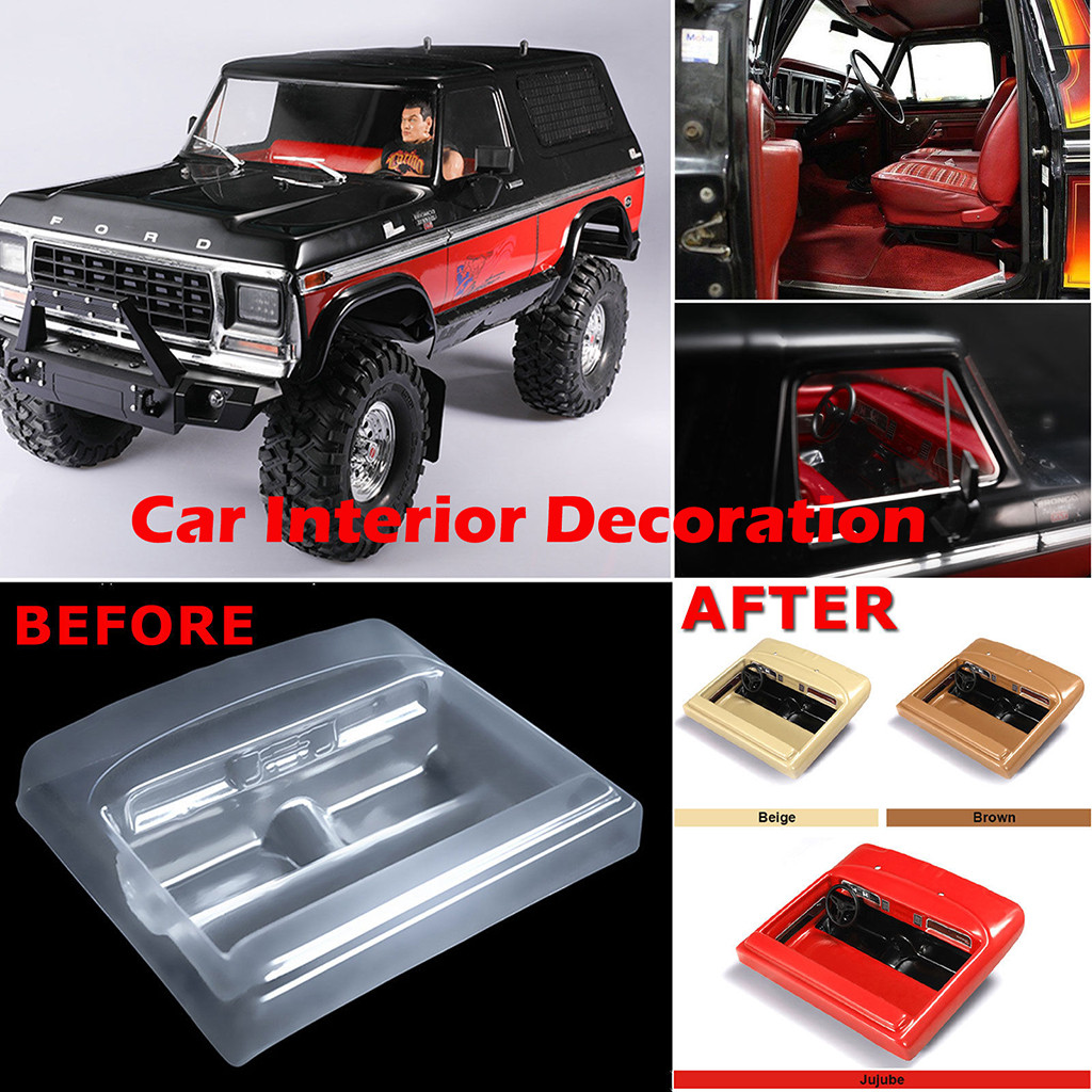 Coerni Simulation Car Interior Decoration Upgrade Part for Traxxas Trx4 Ford Bronco RC, Size: One size, Clear