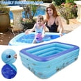 thumbnail image 2 of ” Inflatable Swimming Pool Padding Swim Centre Pools Children Bathing Tub Rectangular for Kids Adults Family Indoor Outdoor Garden Toys Game Above Ground  Backyard  Garden  Summer Water”, 2 of 5