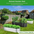 thumbnail image 3 of Luku Galvanized Steel Raised Garden Bed,8×4×2 Ft Raised Garden Bed, Herb, Growing Fruits, Vegetables 4.5X2X1FT,Galvanized Planter Garden Raised Boxes, 3 of 6