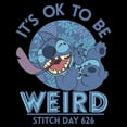 thumbnail image 2 of Girl's Lilo & Stitch It’s Ok to Be Weird Graphic Cropped T-Shirt Black X Small, 2 of 3
