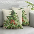 thumbnail image 3 of Qinduosi Watercolor Christmas Tree Pillow Covers In Green Xmas Tree Decorative Pillow Cases with Zipper Set of  Christmas Decorations Indoor Home Decor for Winter Holiday Room Bedroom Cushion Outdoor, 3 of 5