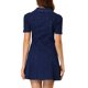 thumbnail image 3 of INSPIRE CHIC Vestido de Mujer de Manga Corta con Botones, Vintage, Cuello Caído, Vestidos de Denim L Azul Oscuro, 3 of 7