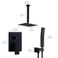 thumbnail image 6 of Wowow 8-Spray 10 in. Dual Shower Head and Handheld Shower Head Wall Mounted Rain Shower with 1.8-GPM in Matte Black, 6 of 7
