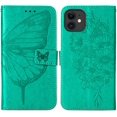 thumbnail image 3 of Phone Case for iPhone XR Wallet,Card Holder [Kickstand][Wrist Strap] Butterfly Floral Embossed for Women PU Leather Flip Protective Cover for iPhone XR Cases 2021 (Green), 3 of 8