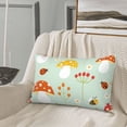 thumbnail image 5 of Lsque Mushroom Bee Pattern Pillow Case – Soft & Cozy Throw Pillow Cover, Hypoallergenic Cushion Case for Sleeping Women with Envelope Closure-16"x24", 5 of 6