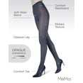thumbnail image 3 of MeMoi Merino Wool Tencel Blend Ribbed Sweater Tights - Womens - Female (Small/Medium, Dark Gray Heather), 3 of 7