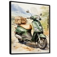 thumbnail image 2 of Designart "Touring with a Scooter Companion I" Scooter Floater Framed Wall Art Living Room, 2 of 7