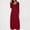 Red, variant on Cocktail Dresses for Women New Fashion Women's Casual Solid Color Dress Round Neck Long Sleeved Dress Style B-6 Pinky XXL